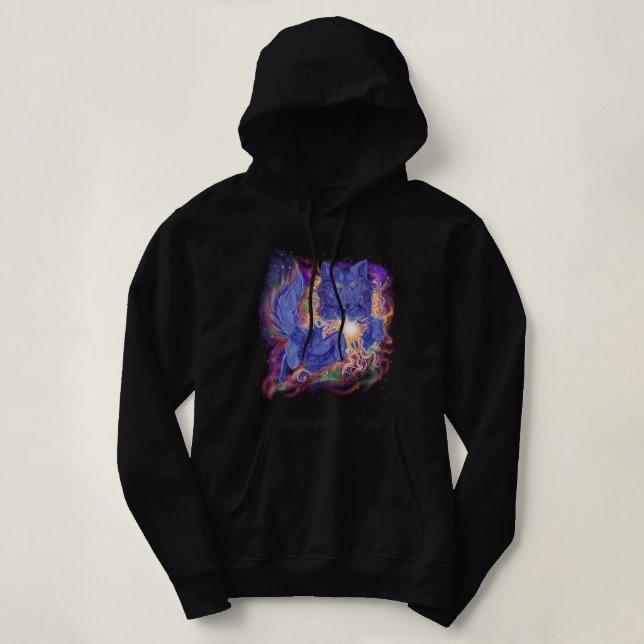 Kosmischer Wolf Hoodie (Design vorne)