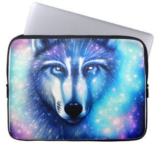 Kosmischer Wolf Laptopschutzhülle