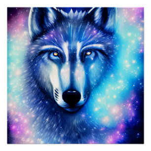 Kosmischer Wolf Poster