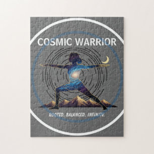 Kosmischer Yoga-Krieger   Galaxie-Körper-Pose Puzzle