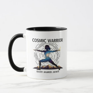 Kosmischer Yoga-Krieger | Galaxie-Körper-Pose Tasse