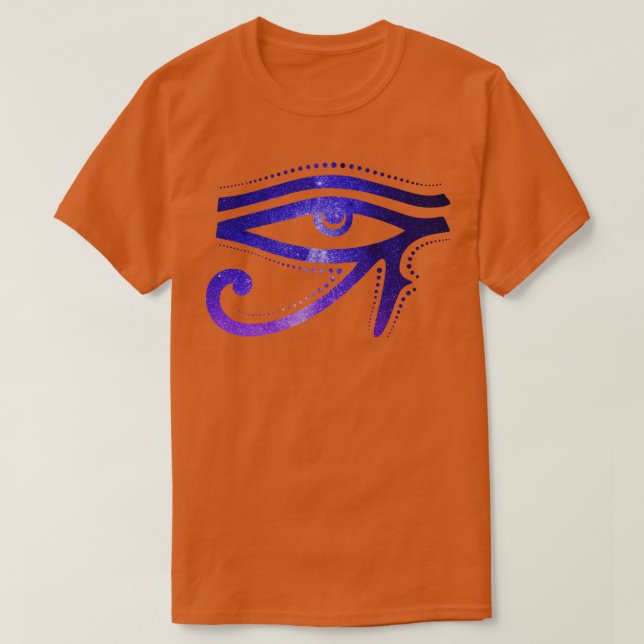 Kosmisches Auge ägyptischer Hieroglyph T-Shirt (Design vorne)