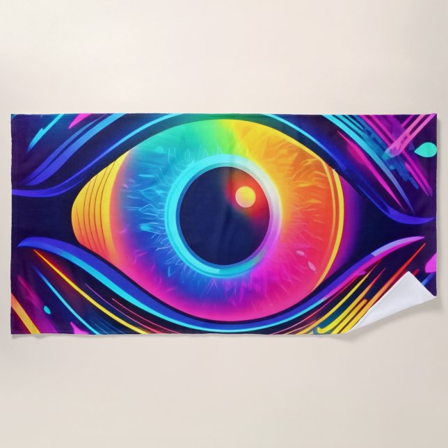 Kosmisches Auge der Träume Strandtuch (Vorderseite)