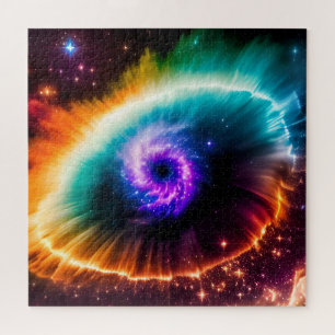 Kosmisches Auge im Himmelsnebel im Weltraum Puzzle