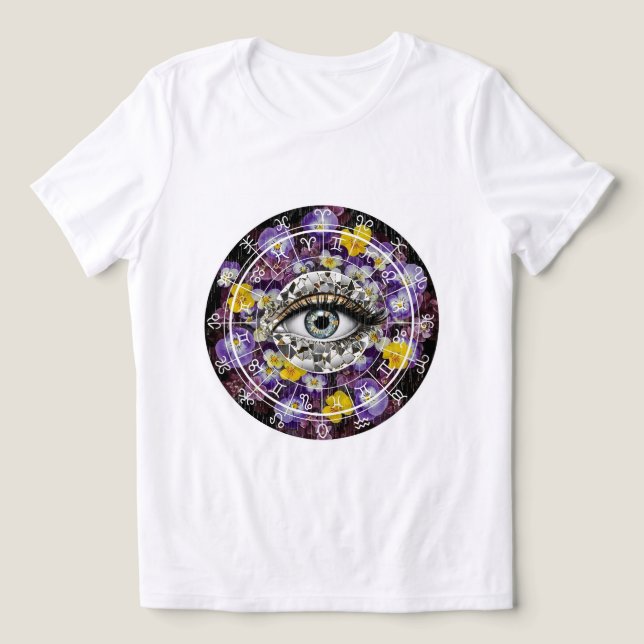 Kosmisches Auge Mandala T - Shirt 👁️ ✨ (Design Vorderseite)