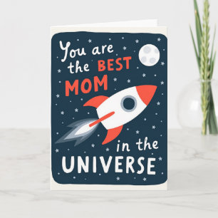 Kosmisches Beste-Mama-Grußkarten-Design Karte