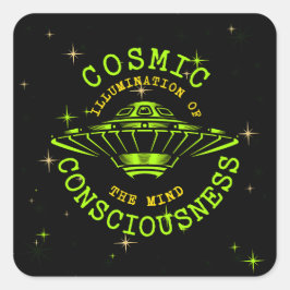 Kosmisches Bewusstsein des Geistes Quadratischer Aufkleber