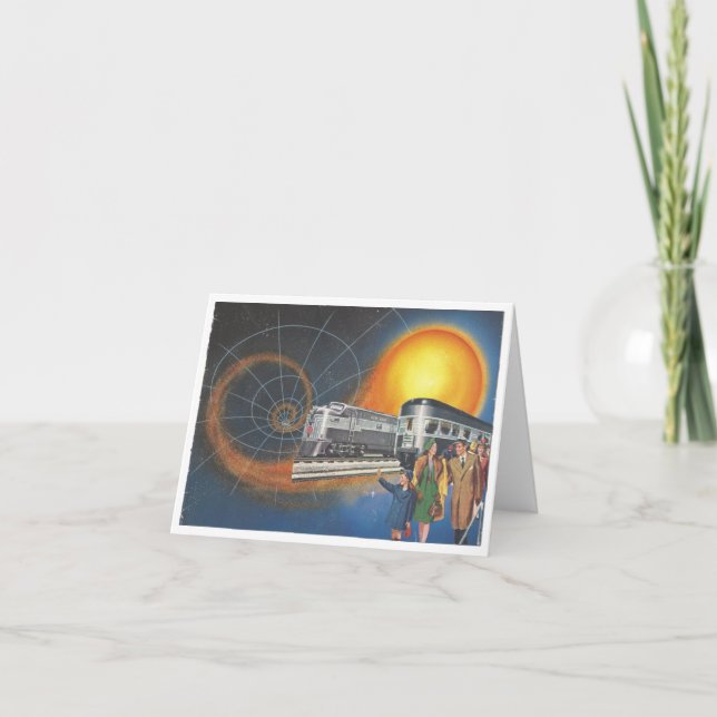 Kosmisches choo choo karte (Vorderseite)