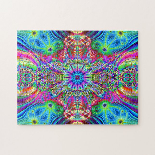 Kosmisches Creatrip - psychedelischer trippy Puzzle (Horizontal)
