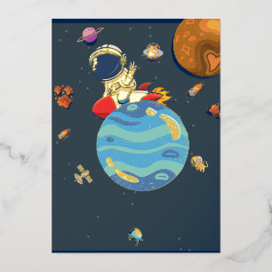kosmisches E-Book Sticker Folieneinladung