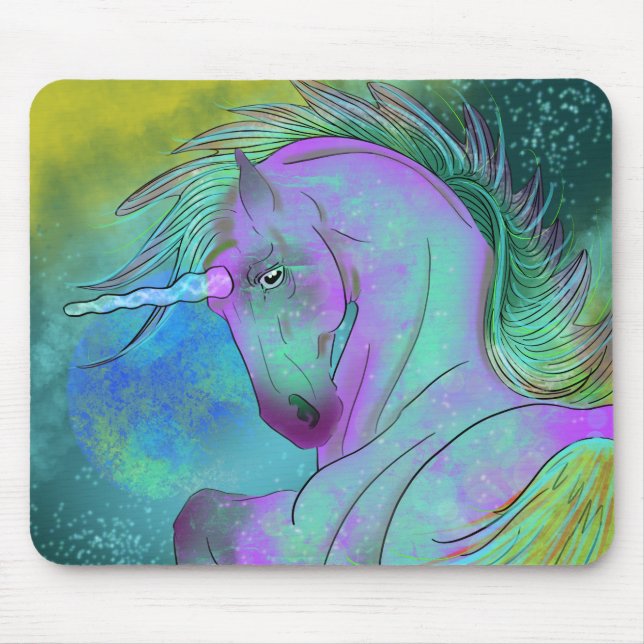 Kosmisches Einhorn 11 Mousepad (Vorne)