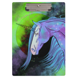 Kosmisches Einhorn 6 Klemmbrett