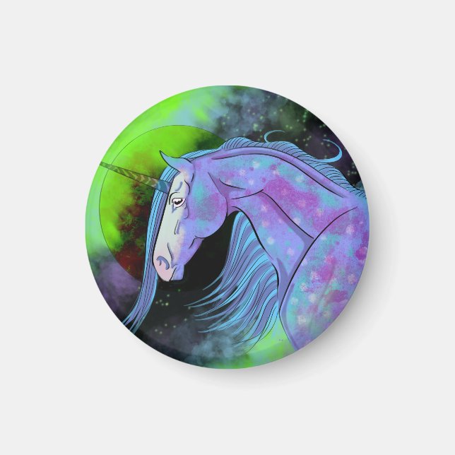 Kosmisches Einhorn 6 Magnet (Vorne)