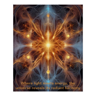 Kosmisches Energiekreuz Poster