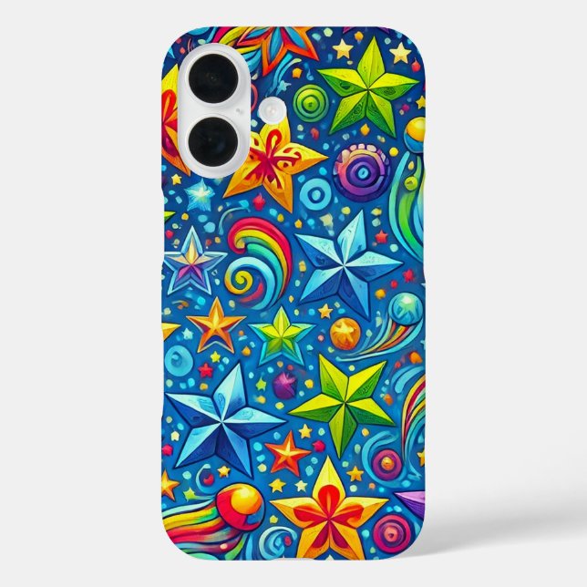 ✨ Kosmisches Farb-Sternenexplosions-Muster 🌈 Lebe Case-Mate iPhone Hülle (Rückseite)