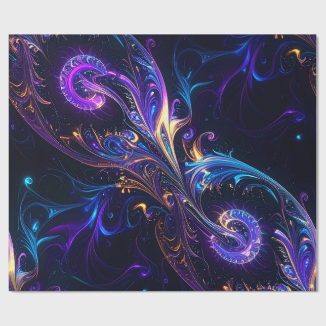 Kosmisches Fließpapier Geschenkpapier (Flach)