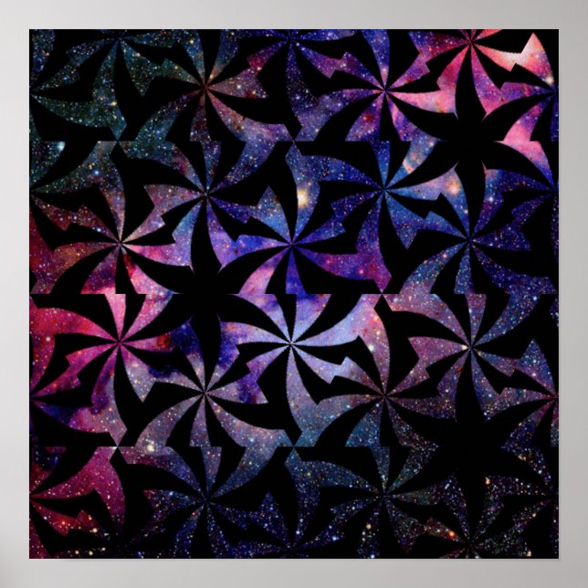 Kosmisches geometrisches Poster (Vorne)
