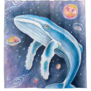 Kosmisches Humpback Duschvorhang
