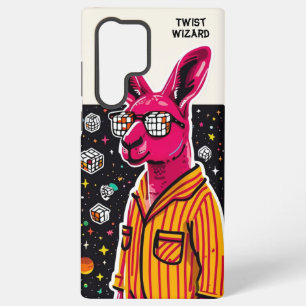 Kosmisches Kangaroo in Pajamas mit Kuben Samsung Galaxy Hülle