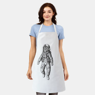Kosmisches Katze-Astronauten-T-Shirt Schürze