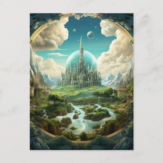 kosmisches Königreich Postkarte (Vorderseite)