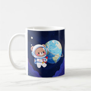 Kosmisches Kuschel-Astronaut-Bär Kaffeetasse