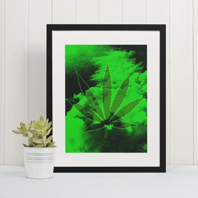 Kosmisches Leaf: Neon Dreamscape Poster (Von Creator hochgeladen)