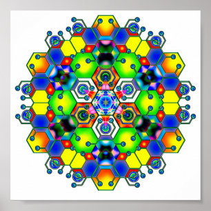 Kosmisches Mandala 1 Poster