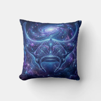 Kosmisches Mantarochen-Wurfkissen Kissen