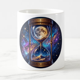 Kosmisches Mond-Stundenglas-Kaffeetasse Kaffeetasse