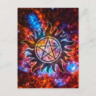 Kosmisches Pentagramm Postkarte