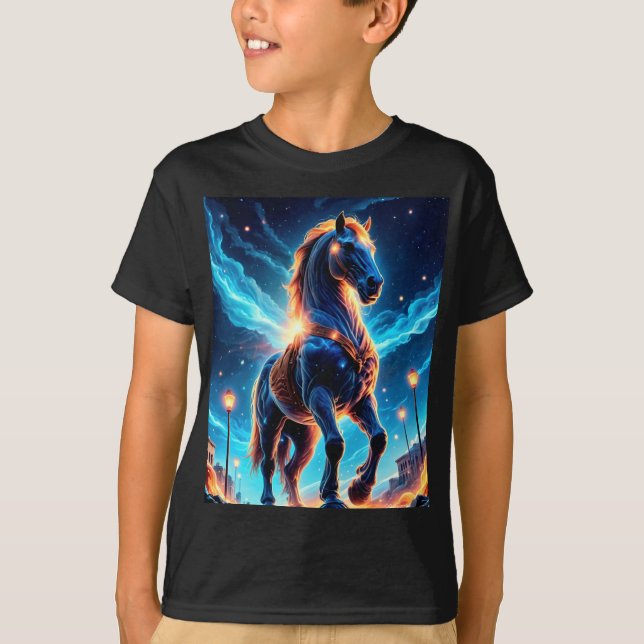 Kosmisches Pferd T-Shirt (Vorderseite)