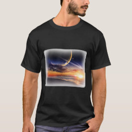 Kosmisches Planetenhorizon Basic Dark T-Shirt
