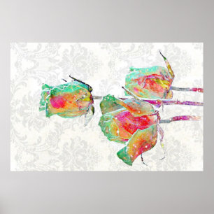 Kosmisches Rosen-Plakat Poster