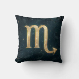 Kosmisches Skorpio Zodiac mit Himmelsmuscheln Silh Kissen