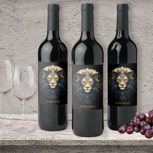 Kosmisches Sternzeichen Sternzeichen Astrologie Sy Weinetikett (Von Creator hochgeladen)