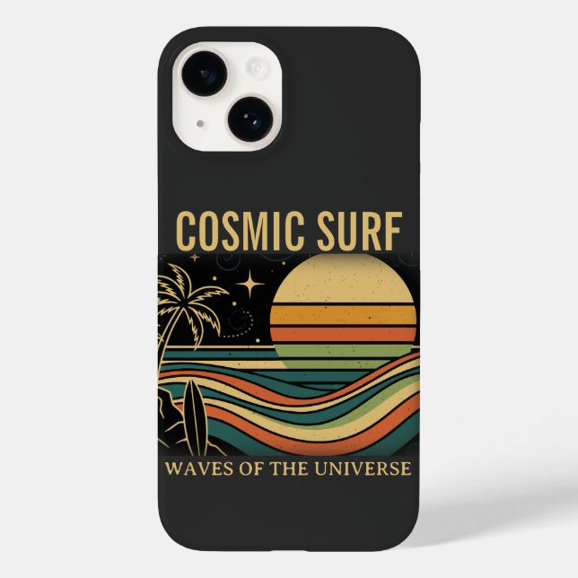 Kosmisches Surf Retro Wave • Vintage Sonnenunterga Case-Mate iPhone Hülle (Rückseite)