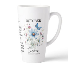 Kosmisches Trink Oktober Geburtstagsblumen-Tasse d