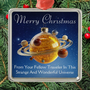 Kosmisches Weihnachtsanhänger-Ornament Ornament Aus Metall