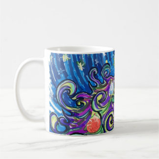 Kosmisches Weihnachtsbaum Kaffeetasse