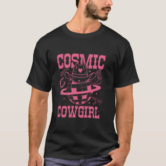 Kosmisches Weltraum-Cowgirls-Shirt Junggesellinnen T-Shirt