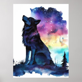 Kosmisches Wolf-Poster-Spirit-Kollektion Poster