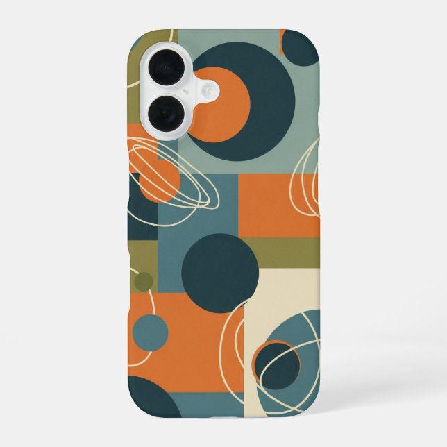 Kosmografisches Vintage-Muster iPhone 16 Hülle (Rückseite)