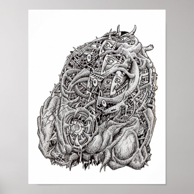 Kosmographischer Kopf, von Brian Benson, Poster (Vorne)