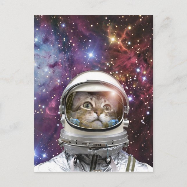 Kosmonaukatze Postkarte (Vorderseite)
