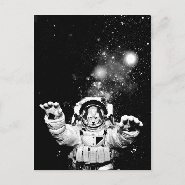 Kosmonaut Postkarte (Vorderseite)