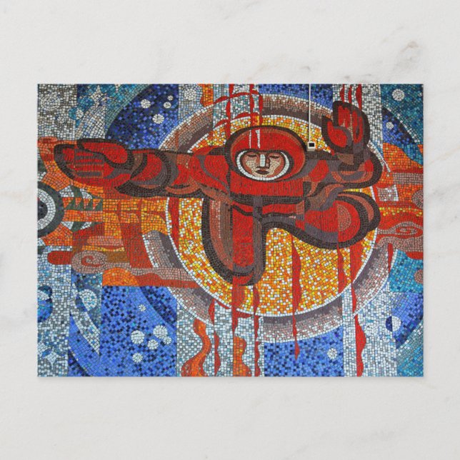Kosmonaut Postkarte (Vorderseite)