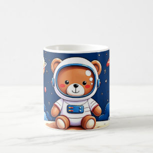Kosmonaut-Teddybär-Träume Kaffeetasse