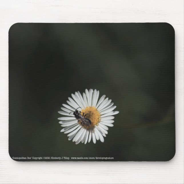 Kosmopolitische Biene Mousepad (Vorne)