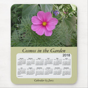Kosmos 2018 im Garten-Kalender durch Janz Mousepad